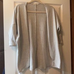 Knit Light Gray Sweater Cardigan
